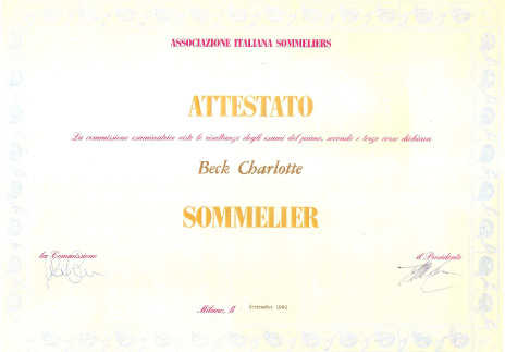 Attestato Sommelier